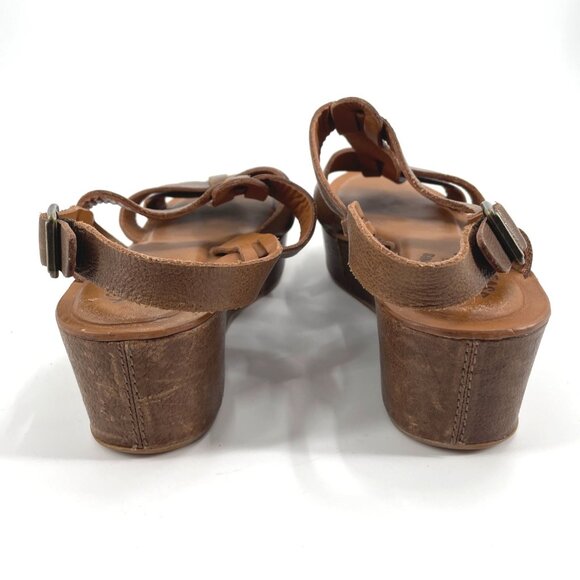 Kork Ease Womens Platform Leather Sandals Size 8 Strappy Cushioned Brown Summer - Picture 7 of 9